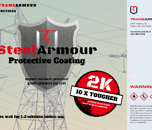 IU-BA33 Steel Armour Protective "Gladiator" Coating - 1/2 Gallon Kit, Black